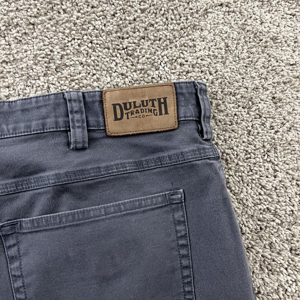 Duluth Trading Pant Men 40x30 Blue Gray Flex Fire Hose Workwear Heavy Duty 36x28 - Picture 15 of 16